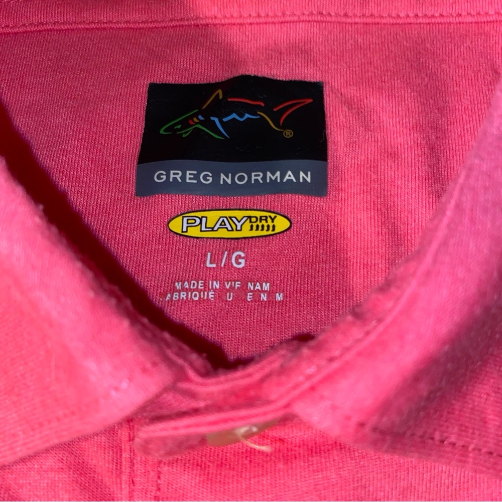 Greg Norman Collection Vibrant Pink Polo Shirt cotton large - Picture 3 of 6